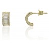 Pendientes ondulados plata de ley