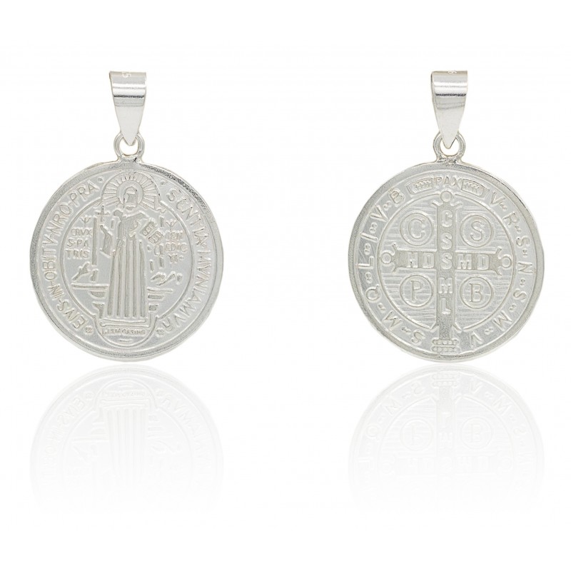 Medalla San Benito en plata de ley