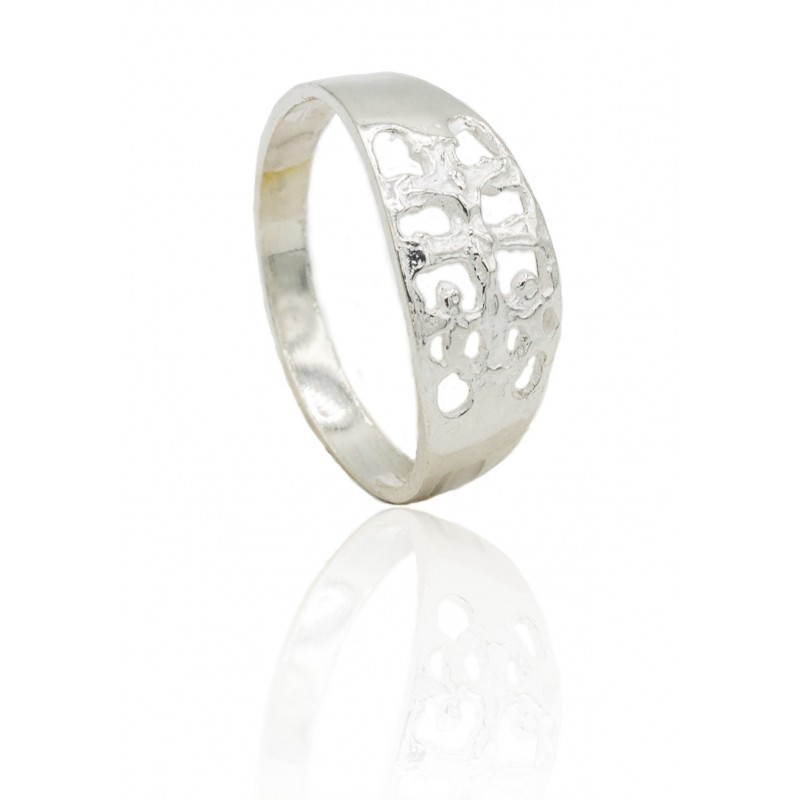 Anillo cruz Caravaca plata de ley
