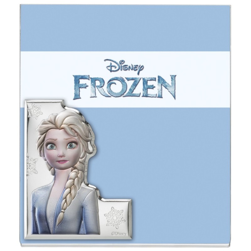 Portafotos infantil Elsa Frozen plata