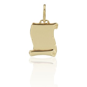 Colgante pergamino personalizable oro 18 quilates