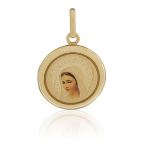 Medalla Virgen María oro de 18 quilates.