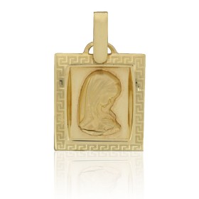 Medalla Virgen niña greca...