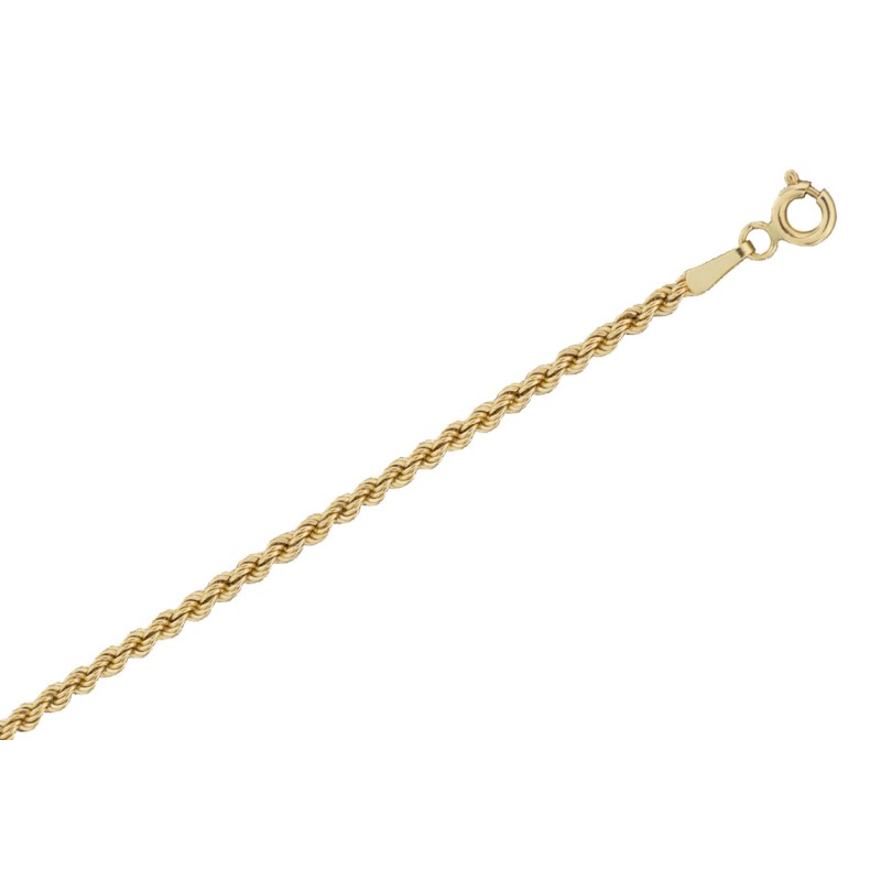 Cordón salomónico oro 18 quilates