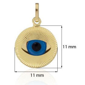 Colgante ojo turco oro 18 kilates