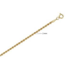 Cordón salomónico oro 18 quilates