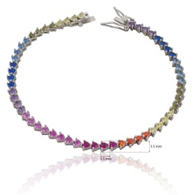 Pulsera riviere color plata de ley