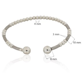 Pulsera bolas y tubos plata de ley