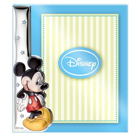 Portafotos infantil Mickey/Minnie plata