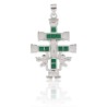 Cruz de Caravaca con piedras plata de ley