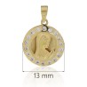 Medalla Virgen Niña con piedras oro 18k
