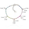 Pulsera infantil arcoiris plata de ley