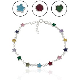 Pulsera piedras con forma...