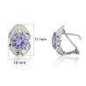 Pendientes circonita colores plata de ley