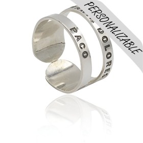 Anillo personalizado plata...