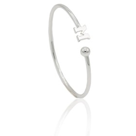 Pulsera inicial personalizable plata de ley