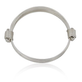 Pulsera de nudos e hilos plata de ley