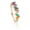 Anillo con piedras de colores oro 18 quilates