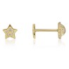 Pendientes estrella con piedras oro 18 quilates