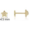 Pendientes estrella con piedras oro 18 quilates