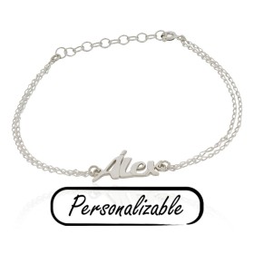 Pulsera nombre plata de ley