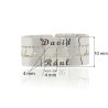 Anillo corazones personalizado plata de ley