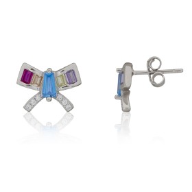 Pendientes lazo con piedras...