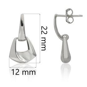 Pendientes largos diseño plata de ley