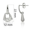 Pendientes largos diseño plata de ley