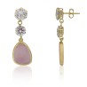 Pendientes largos en cascada oro 18 quilates