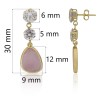 Pendientes largos en cascada oro 18 quilates