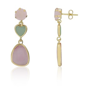 Pendientes largos corazón...