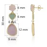 Pendientes largos corazón oro 18 quilates
