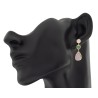 Pendientes largos corazón oro 18 quilates