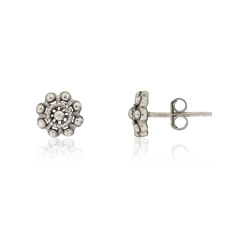 Pendientes charro plata de ley