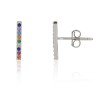 Pendientes con piedras multicolor plata de ley