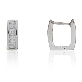 Pendientes de aro cuadrado...