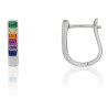 Pendientes barretas de color plata de ley