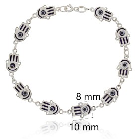 Pulsera mano de Fátima plata de ley