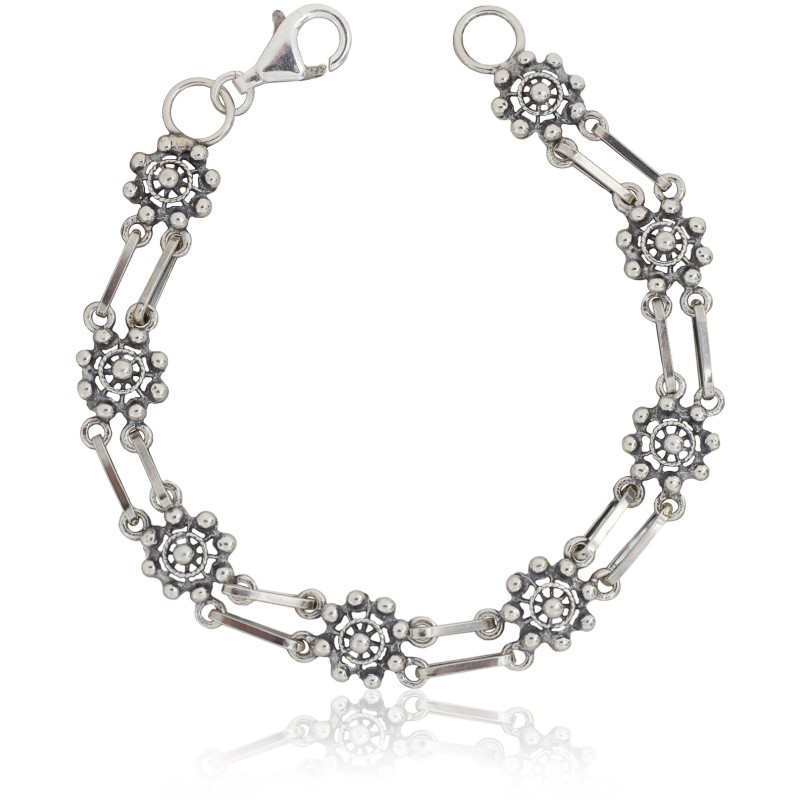 Pulsera charro plata de ley