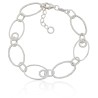 Pulsera eslabones lisos y reliados plata de ley