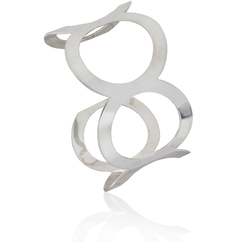 Brazalete aros plata de ley