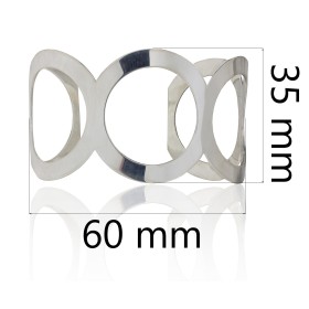 Brazalete aros plata de ley