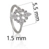 Anillo nudo de bruja con piedras plata de ley