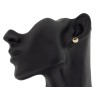 Pendientes ondas nácar oro 18 quilates