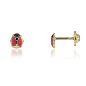 Pendientes mariquita oro 18...