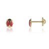 Pendientes mariquita oro 18 quilates