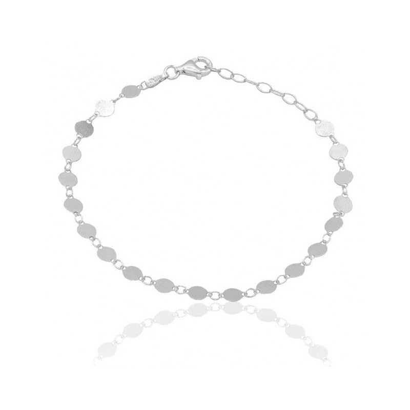 Pulsera chapitas plata de ley