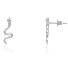 Pendientes serpiente plata de ley