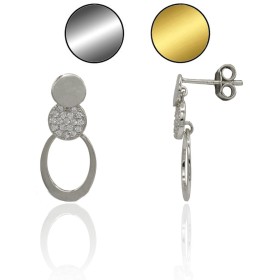 Pendientes triple plata de ley